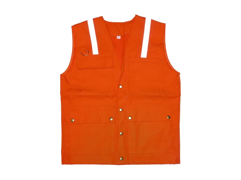Chaleco Geologo Talla 52/XL Naranjo con Huincha