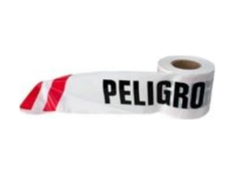Cinta Peligro Bicolor Color Blanco-Rojo