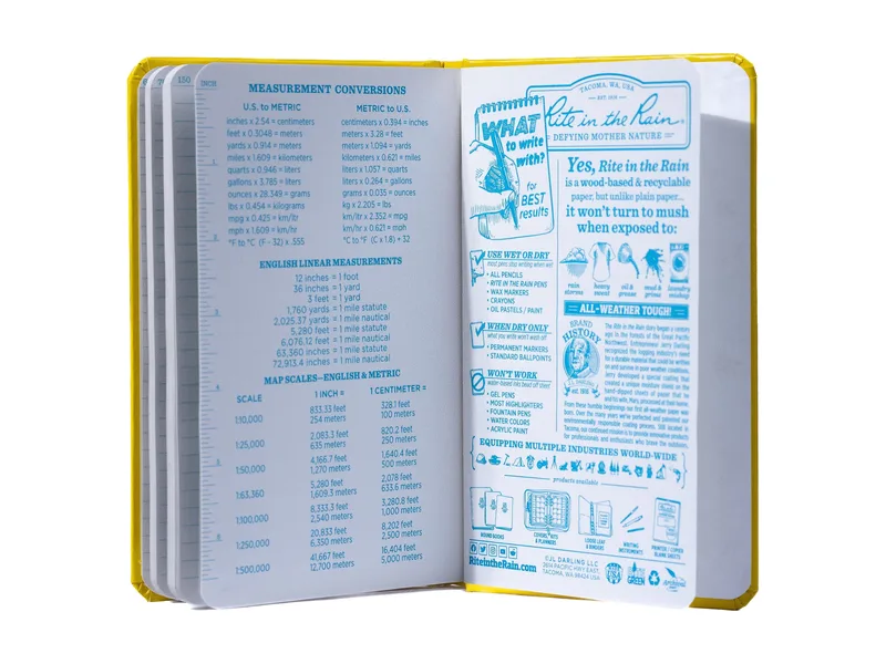 Libreta de Campo – Rite In The Rain – Tapas Duras 360F C/T Metric Field