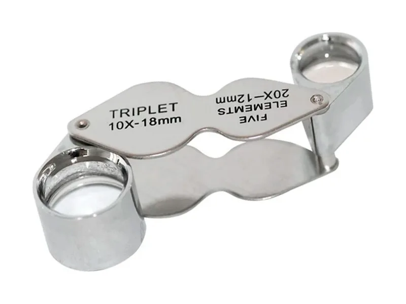 Lupa doble 10x 18mm -20x 12mm