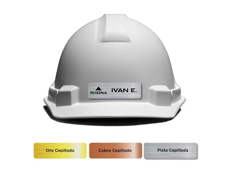 Placa identificación para cascos personalizados