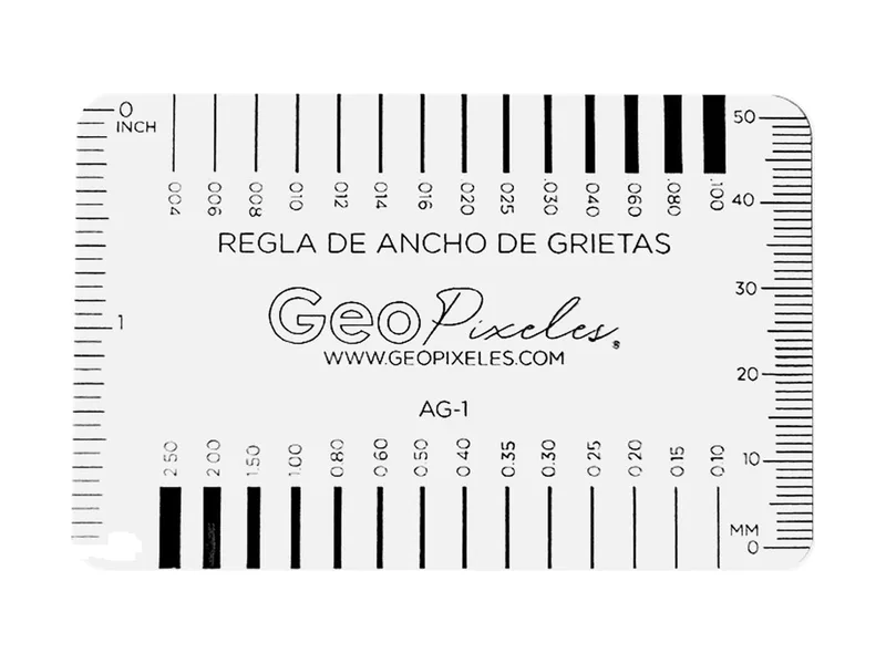 Regla de ancho de Grietas – Geopixeles