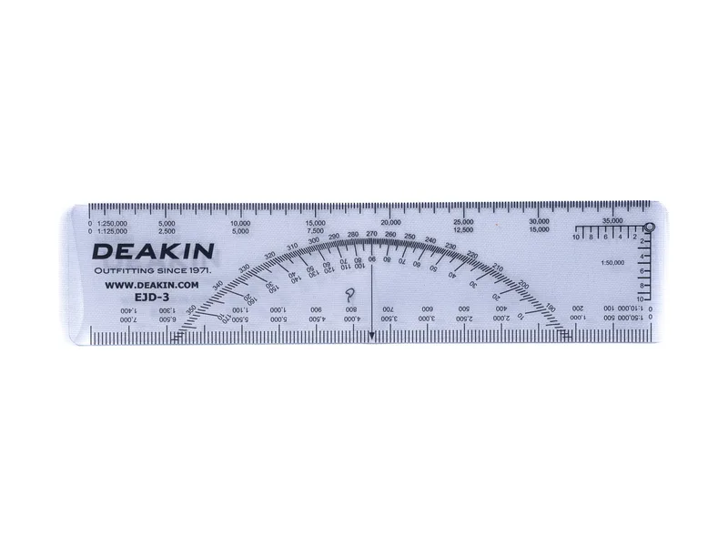 Reglilla Deakin 6″ C-Thru EJD3 1:10,000, 50,000, 125,000, 250,000